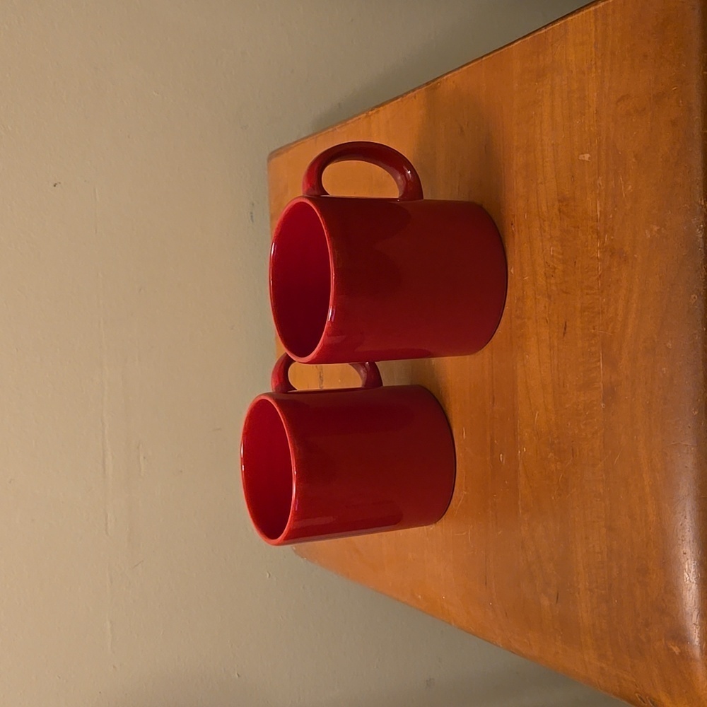 Waechtersbach Spain Red Pair of Coffee Mugs